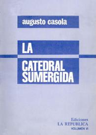 Portada:La catedral sumergida / Augusto Casola