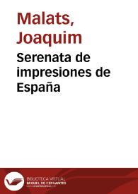 Portada:Serenata de impresiones de España