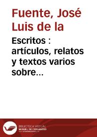 Portada:Escritos : artículos, relatos y textos varios sobre Alfredo Bryce Echenique