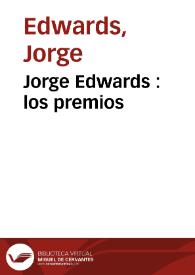 Portada:Jorge Edwards : los premios / Jorge Edwards