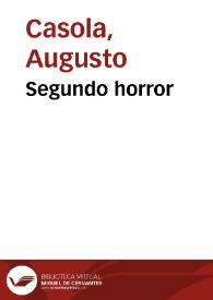 Portada:Segundo horror / Augusto Casola