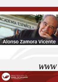 Alonso Zamora Vicente / director José Carlos Rovira | Biblioteca Virtual Miguel de Cervantes