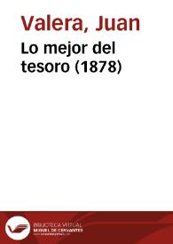 Portada:Lo mejor del tesoro (1878) / Juan Valera