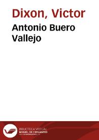 Portada:Antonio Buero Vallejo / Victor Dixon