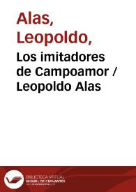 Portada:Los imitadores de Campoamor / Leopoldo Alas
