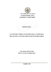 Portada:La cortesía verbal en textos para la enseñanza del español e inglés como lenguas extranjeras / Horacio Miranda Ubilla