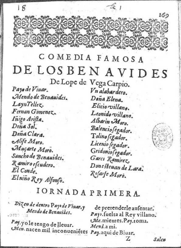 Los Benavides / de Lope de Vega Carpio | Biblioteca Virtual Miguel de Cervantes
