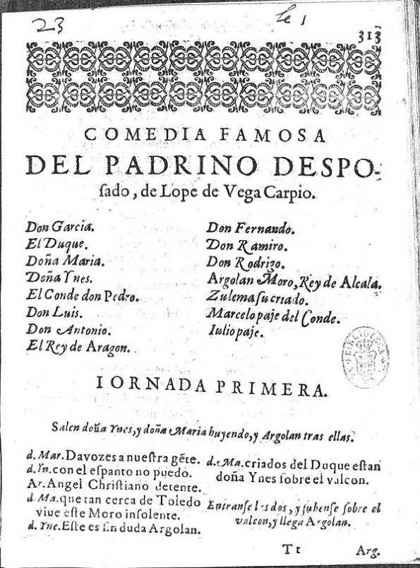 El padrino desposado / de Lope de Vega Carpio | Biblioteca Virtual Miguel de Cervantes
