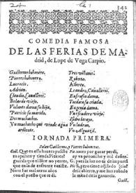 Las ferias de Madrid / de Lope de Vega Carpio | Biblioteca Virtual Miguel de Cervantes