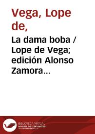 La dama boba / de Lope de Vega Carpio | Biblioteca Virtual Miguel de Cervantes