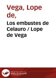 Portada:Los embustes de Celauro / Lope de Vega