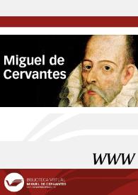 Portada:Miguel de Cervantes / dirección Florencio Sevilla Arroyo