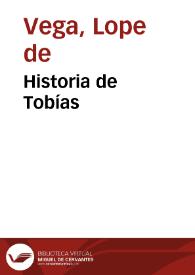 Portada:Historia de Tobías / Lope de Vega