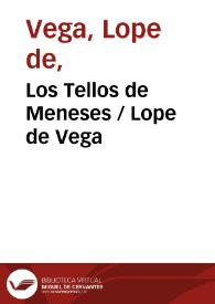Portada:Los Tellos de Meneses / Lope de Vega