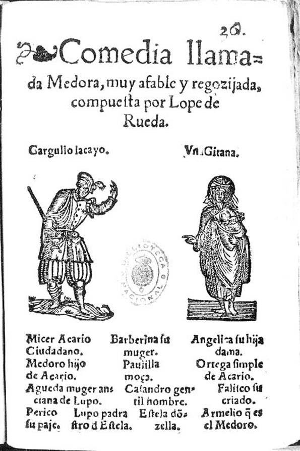 Medora : comedia / Lope de Rueda | Biblioteca Virtual Miguel de Cervantes