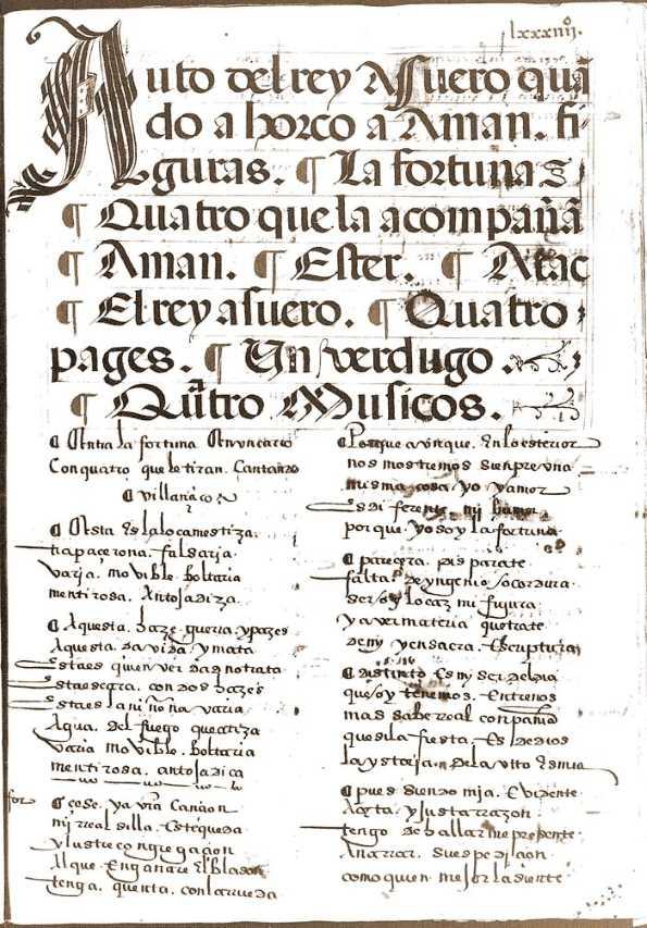 Auto del rey Asuero cuando ahorcó a Amán | Biblioteca Virtual Miguel de Cervantes