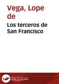 Portada:Los terceros de San Francisco / Lope de Vega