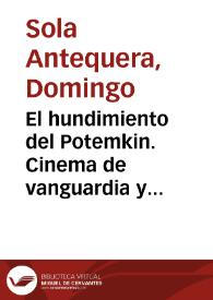 Portada:El hundimiento del Potemkin. Cinema de vanguardia y debate moral en la prensa tinerfeña de los meses anteriores a la Guerra Civil / Domingo Sola Antequera