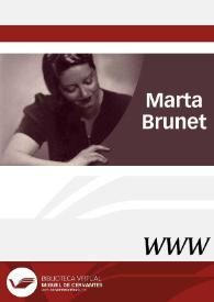 Portada:Marta Brunet / dirección Berta López Morales