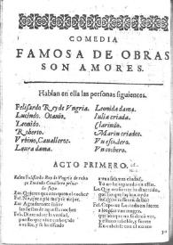 Obras son amores : comedia famosa / Lope de Vega | Biblioteca Virtual Miguel de Cervantes