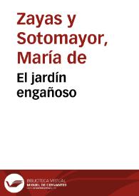 Portada:El jardín engañoso / María de Zayas y Sotomayor