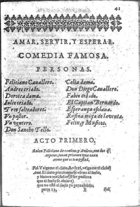 Amar, servir y esperar : comedia famosa / Lope de Vega | Biblioteca Virtual Miguel de Cervantes