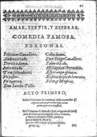 Amar, servir y esperar : comedia famosa / Lope de Vega | Biblioteca Virtual Miguel de Cervantes