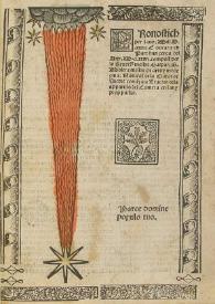 Portada:Pronostich per lany Mill.D.XXXIII: e durara en part fins çerca del any M.D.XXXVI / compost per lo Reverent mestre Gaspar. G. Molera