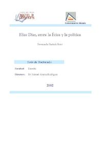 Elías Díaz, entre la Ética y la política / Fernando Bañuls Soto | Biblioteca Virtual Miguel de Cervantes
