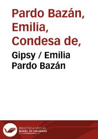 Portada:Gipsy / Emilia Pardo Bazán