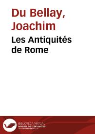 Portada:Les Antiquités de Rome / Joachim Du Bellay