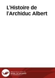 Portada:L'Histoire de l'Archiduc Albert