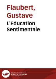 Portada:L'Education Sentimentale / Gustave Flaubert