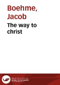 Portada:The way to christ / Jacob Boehme