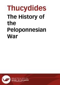 Portada:The History of the Peloponnesian War / Thucydides