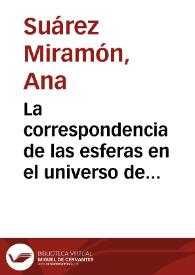 Portada:La correspondencia de las esferas en el universo de Calderón / Ana Suárez Miramón