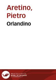 Portada:Orlandino / Pietro Aretino