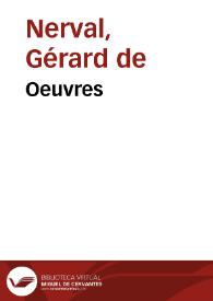 Portada:Oeuvres / Gérard de Nerval