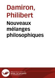 Portada:Nouveaux mélanges philosophiques / César Daly