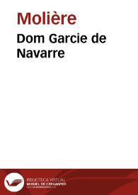 Portada:Dom Garcie de Navarre / Molière; M. Eugène Despois; Paul Mesnard