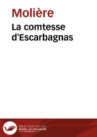 Portada:La comtesse d'Escarbagnas / Molière; M. Eugène Despois; Paul Mesnard