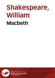 Portada:Macbeth / William Shakespeare; Christoph Martin Wieland