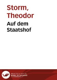 Portada:Auf dem Staatshof / Theodor Storm