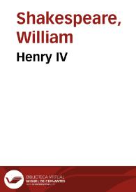 Portada:Henry IV / William Shakespeare