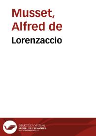 Portada:Lorenzaccio / Alfred de Musset