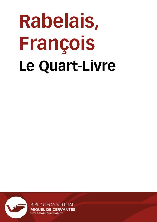 Le Quart-Livre / François Rabelais | Biblioteca Virtual Miguel de Cervantes