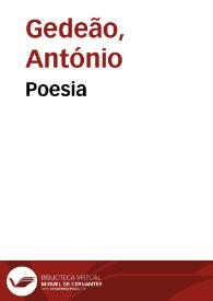 Portada:Poesia / António Gedeão