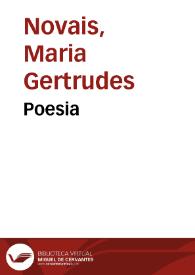 Portada:Poesia / Maria Gertrudes Novais