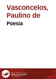 Portada:Poesia / Paulino de Vasconcelos