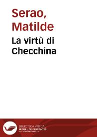 Portada:La virtù di Checchina / Matilde Serao